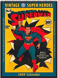Vintage DC Comics Super Heroes 2009 Calendar Vintage DC Comics Super Heroes 2009 Calendar