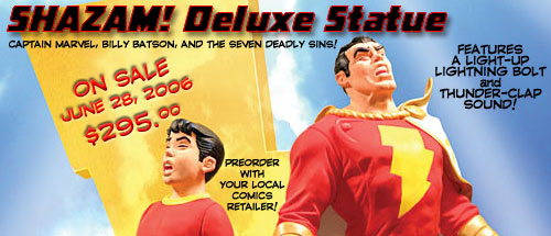SHAZAM Statue Pre-Solicited!`
