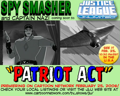 Spy Smasher and Captain Nazi cameo on upcoming JUSTICE LEAGUE UNLIMITED!