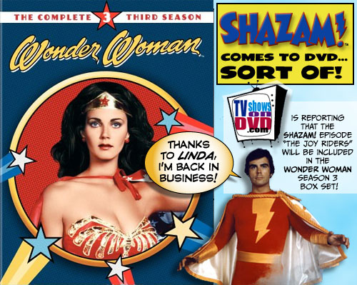 Shazam! Episode on WONDER WOMAN Season 3 DVD!